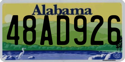 AL license plate 48AD926