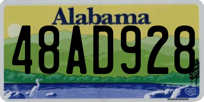 AL license plate 48AD928