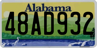AL license plate 48AD932