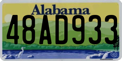 AL license plate 48AD933