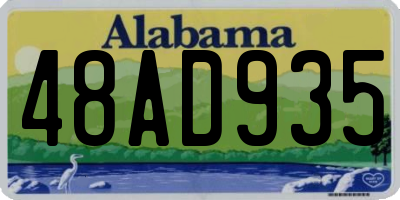 AL license plate 48AD935