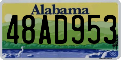 AL license plate 48AD953