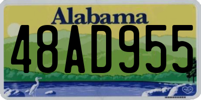 AL license plate 48AD955