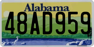 AL license plate 48AD959