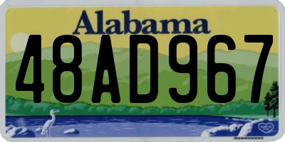 AL license plate 48AD967