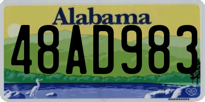AL license plate 48AD983