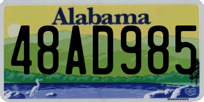AL license plate 48AD985