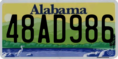 AL license plate 48AD986