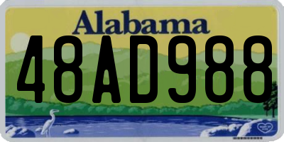 AL license plate 48AD988