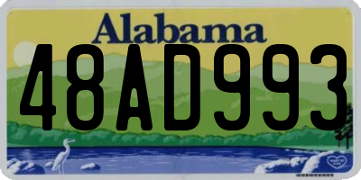 AL license plate 48AD993
