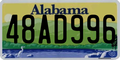 AL license plate 48AD996