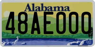 AL license plate 48AE000
