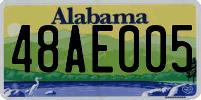 AL license plate 48AE005