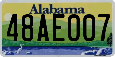 AL license plate 48AE007
