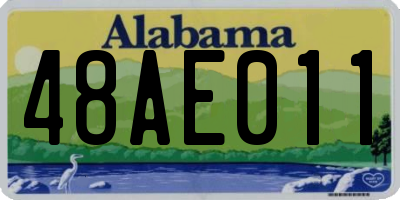 AL license plate 48AE011