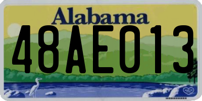 AL license plate 48AE013