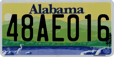 AL license plate 48AE016