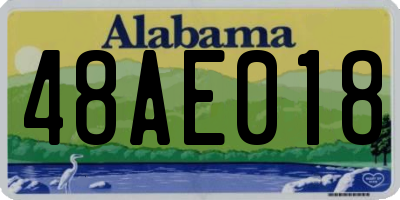 AL license plate 48AE018