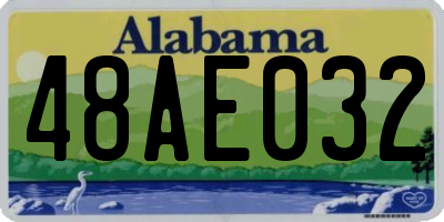 AL license plate 48AE032