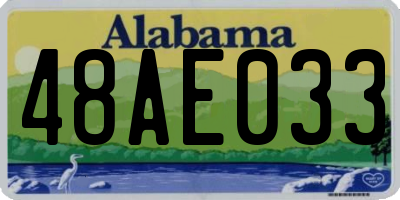 AL license plate 48AE033