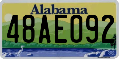 AL license plate 48AE092