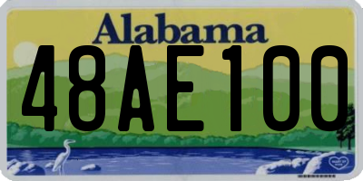 AL license plate 48AE100