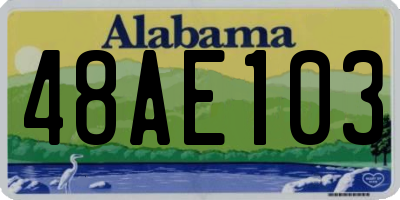 AL license plate 48AE103