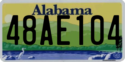 AL license plate 48AE104