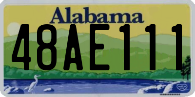 AL license plate 48AE111