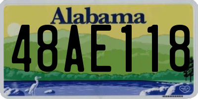 AL license plate 48AE118
