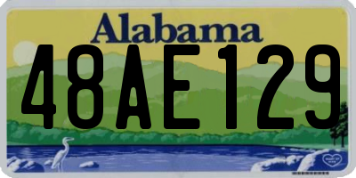 AL license plate 48AE129