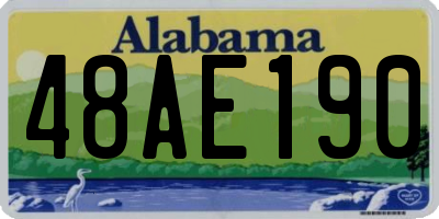 AL license plate 48AE190