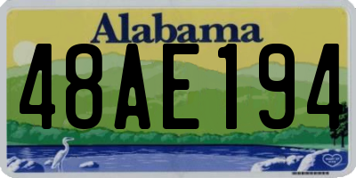 AL license plate 48AE194