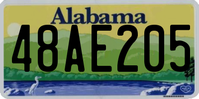 AL license plate 48AE205