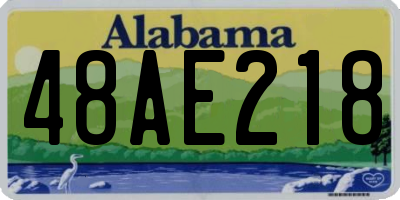 AL license plate 48AE218