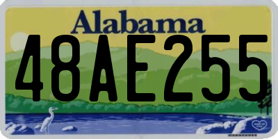 AL license plate 48AE255