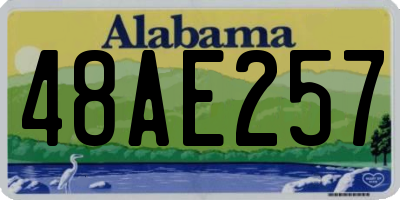AL license plate 48AE257