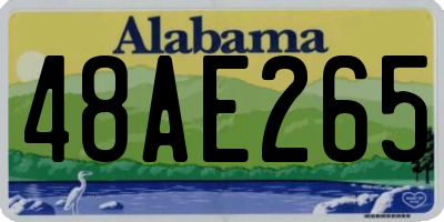 AL license plate 48AE265