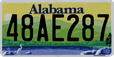 AL license plate 48AE287