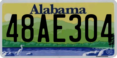 AL license plate 48AE304