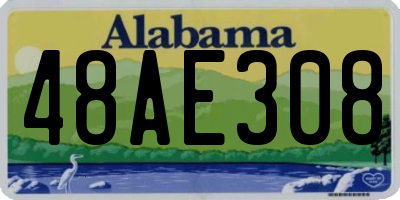 AL license plate 48AE308