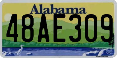 AL license plate 48AE309