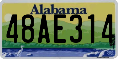 AL license plate 48AE314