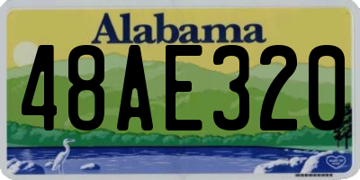 AL license plate 48AE320