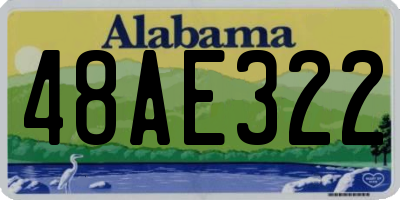 AL license plate 48AE322