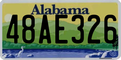 AL license plate 48AE326