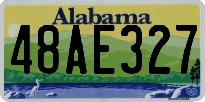 AL license plate 48AE327
