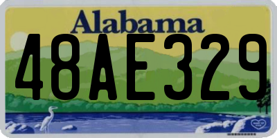 AL license plate 48AE329