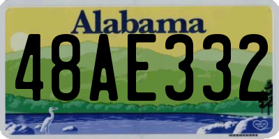 AL license plate 48AE332
