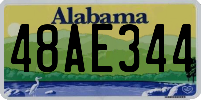 AL license plate 48AE344